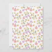 ワイルドフラワーゲーズネストイン開花ベビーシャワー 招待状 (裏面)