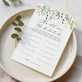 ワイルドフラワーゲームをする花嫁の年齢