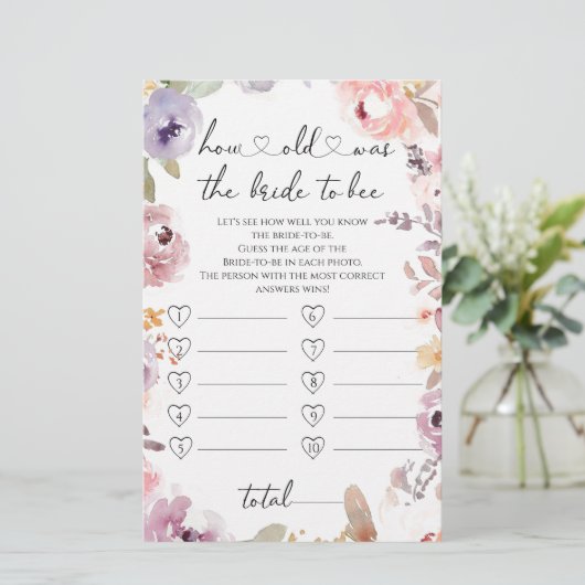 ワイルドフラワーゲームをする花嫁の年齢 (スタンド正面)