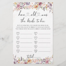 ワイルドフラワーゲームをする花嫁の年齢