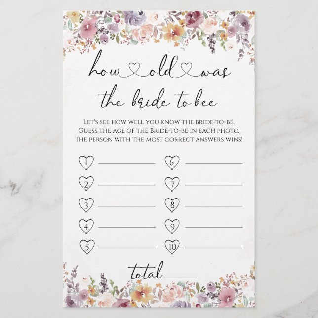 ワイルドフラワーゲームをする花嫁の年齢 (正面)