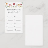 ワイルドフラワーゲームカードになる花嫁の年齢 エンクロージャーカード (正面/裏面)