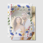 ワイルドフラワーコーンフラワーブルーカバーシート ベラム紙招待状 (オフセット (カップル))