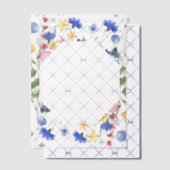 ワイルドフラワーコーンフラワーブルーカバーシート ベラム紙招待状 (オフセット (招待状))
