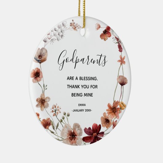 ワイルドフラワーゴドパーズのクリスマスオーナメント セラミックオーナメント (右)