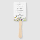 ワイルドフラワーサマーウェディングプログラムファン ハンドファン (正面)