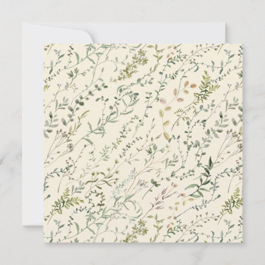 ワイルドフラワーサマーバプテスバプテスマ1歳 招待状 (裏面)