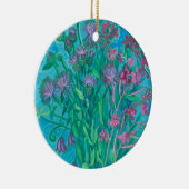 ワイルドフラワーサマーフラワーブーケ絵画フローラ セラミックオーナメント (右)