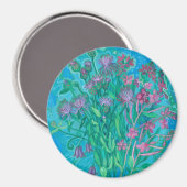 ワイルドフラワーサマーフラワーブーケ絵画フローラ マグネット (正面/裏面)