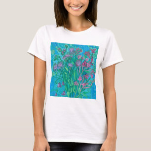 ワイルドフラワーサマーフラワーブーケ絵画フローラ Tシャツ