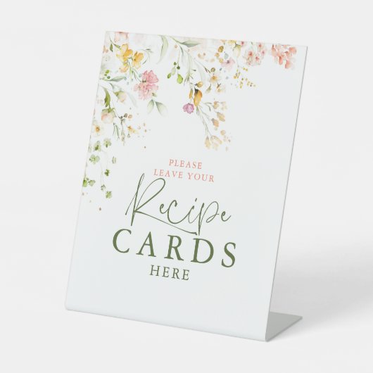 ワイルドフラワーサマーメドウレシピカードここにサイン 台座サイン (正面)