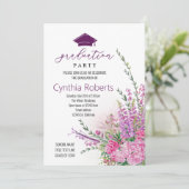 ワイルドフラワーサマーモダン卒業招待状 招待状 (スタンド正面)