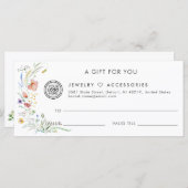 ワイルドフラワーサロン店ギフト券 (正面/裏面)