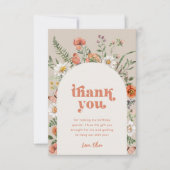 ワイルドフラワーサンキューカード |ワイルドフラワー誕生日 サンキューカード (正面)