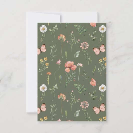 ワイルドフラワーサンキューカード |ワイルドフラワー誕生日 サンキューカード (裏面)