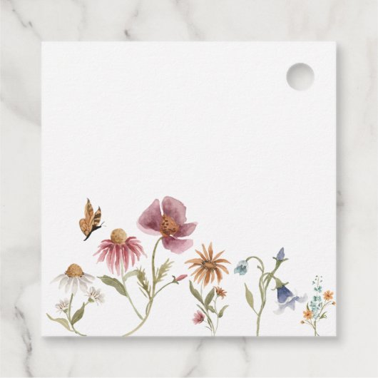 ワイルドフラワーサンキューベイビーシャワーギフトラベル フェイバータグ (裏面)