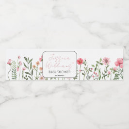 ワイルドフラワーサンフラワーベビーシャワーボトルラベル ペットボトルラベル