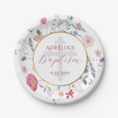 ワイルドフラワーサークルバプテスマ ペーパープレート (正面)