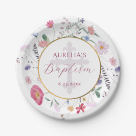 ワイルドフラワーサークルバプテスマ ペーパープレート