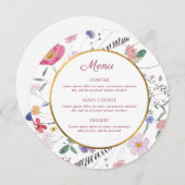 ワイルドフラワーサークルラウンド メニュー (正面/裏面)