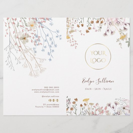 ワイルドフラワーサービスメニューパンフレット (正面)