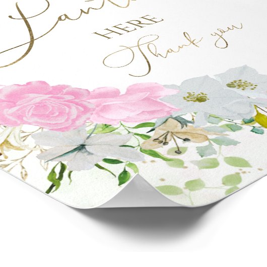 ワイルドフラワーザパンティゲームサインブライダルシャワー ポスター (角)