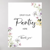 ワイルドフラワーザパンティゲームサインブライダルシャワー ポスター (正面)