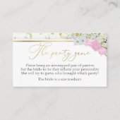 ワイルドフラワーザパンティゲームブライダルシャワー エンクロージャーカード (正面)