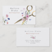 ワイルドフラワーシザーヘアスタイリスト 名刺 (正面/裏面)