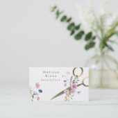 ワイルドフラワーシザーヘアスタイリスト 名刺 (スタンド正面)