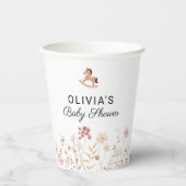 ワイルドフラワーシックフローラボホホワイト 紙コップ (正面)