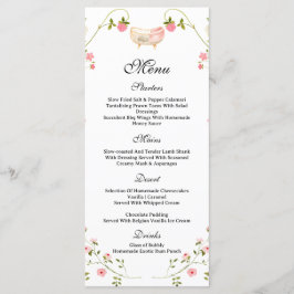 ワイルドフラワーシックフローラ緑豊ボホホワイトベビーシャワー メニュー