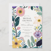 ワイルドフラワーシックブライダルシャワー 招待状 (正面)