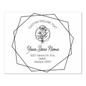 ワイルドフラワーシックブラケットフレームエレガント、スクリプト ラバースタンプ (インプリント)