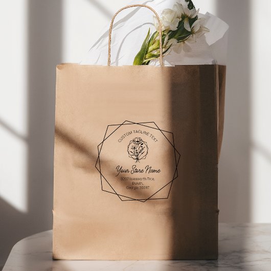 ワイルドフラワーシックブラケットフレームエレガント、スクリプト ラバースタンプ