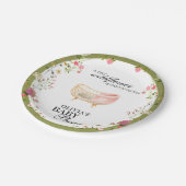 ワイルドフラワーシックボホフローラベビークリブシャワー ペーパープレート (アングル)