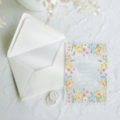 ワイルドフラワーシックモダン庭園の結婚式 アクリル招待状