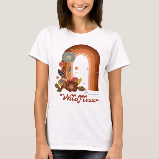 ワイルドフラワーシャツ感動的だ Tシャツ (正面)