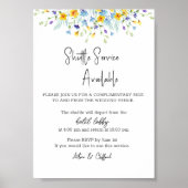 ワイルドフラワーシャトルサービスサインテンプレート ポスター (正面)