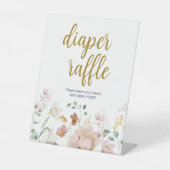 ワイルドフラワーシャワーおむつラッフルサイン 台座サイン (正面)