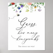 ワイルドフラワーシャワーゲームのハネcombの数を推測 ポスター (正面)