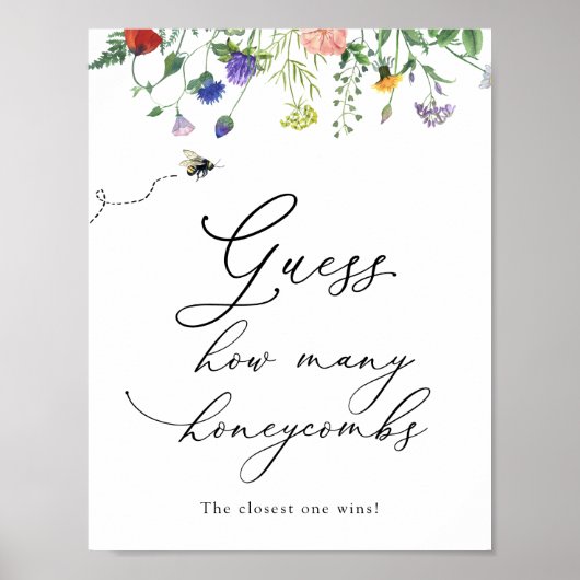 ワイルドフラワーシャワーゲームのハネcombの数を推測 ポスター (正面)