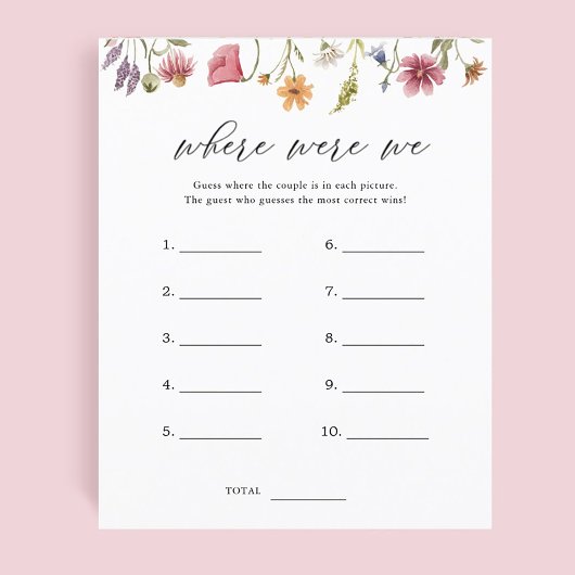 ワイルドフラワーシャワーゲーム