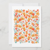 ワイルドフラワーシャワーメールバースデーカードシャワー 招待状 (裏面)