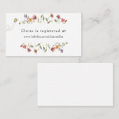 ワイルドフラワーシャワーレジストリエンクロージャカード エンクロージャーカード (正面/裏面)