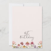 ワイルドフラワーシャンパンガラス21歳の誕生日 招待状 (裏面)