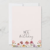 ワイルドフラワーシャンパンガラス30th誕生日 招待状 (裏面)