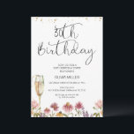 ワイルドフラワーシャンパンガラス30th誕生日 招待状<br><div class="desc">ワイルドフラワーシャンパンガラス30thバースデー招待状ワイルドフラワーは、美しい色のワイルドフラワーアレンジメントと背の高い金ゴールドの色のシャンパンガラスを特徴とする数々の30thバースデー招待をテーマにした。このモダンワイルドフラワー30歳の誕生日の招待状には、美しい書道のフォントの見出しとモダンいくつかの金ゴールドのグリッター点が含まフェイクれている。</div>