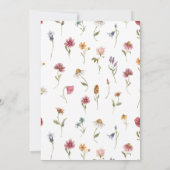 ワイルドフラワーシャンパンブライダルシャワー 招待状 (裏面)