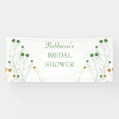 ワイルドフラワーシャームロックブライダルシャワーウェルカムバナー 横断幕 (横)